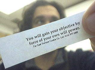 You will gain your objective by force of your own will power.